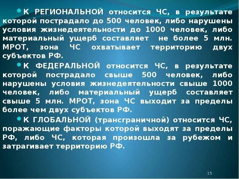 500 человек либо размер материального. Характеристика чрезвычайной ситуации вокального характера. Региональные чс. Характеристики межрегиональной чс. Чс в результате которой пострадало свыше 50 но не более 500 человек.