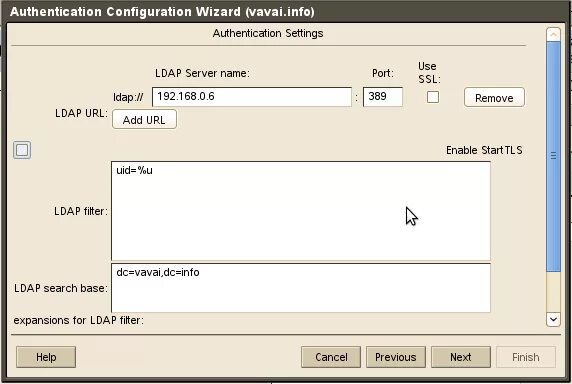 Starting auth. Start TLS OPENLDAP.