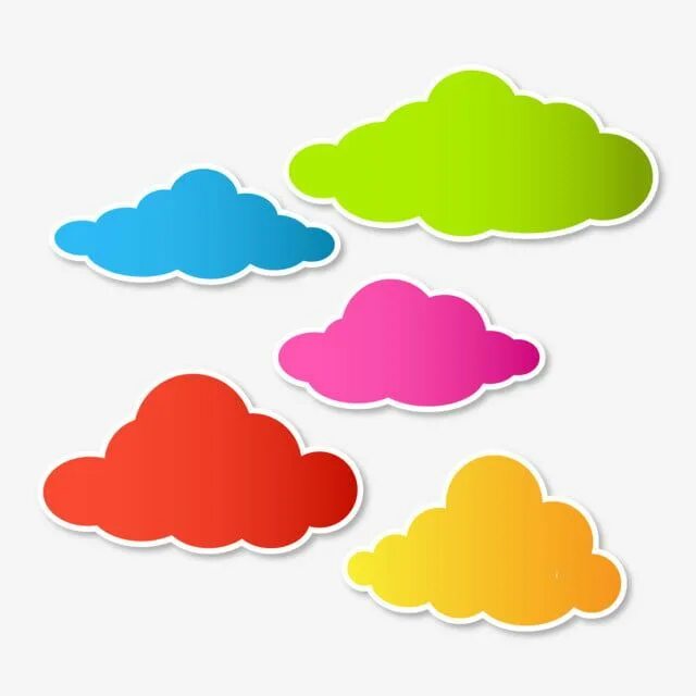 Облака для распечатки. Цвет cloud. Облачко для детей. Облако трафарет для вырезания. Облака цветные шаблон.