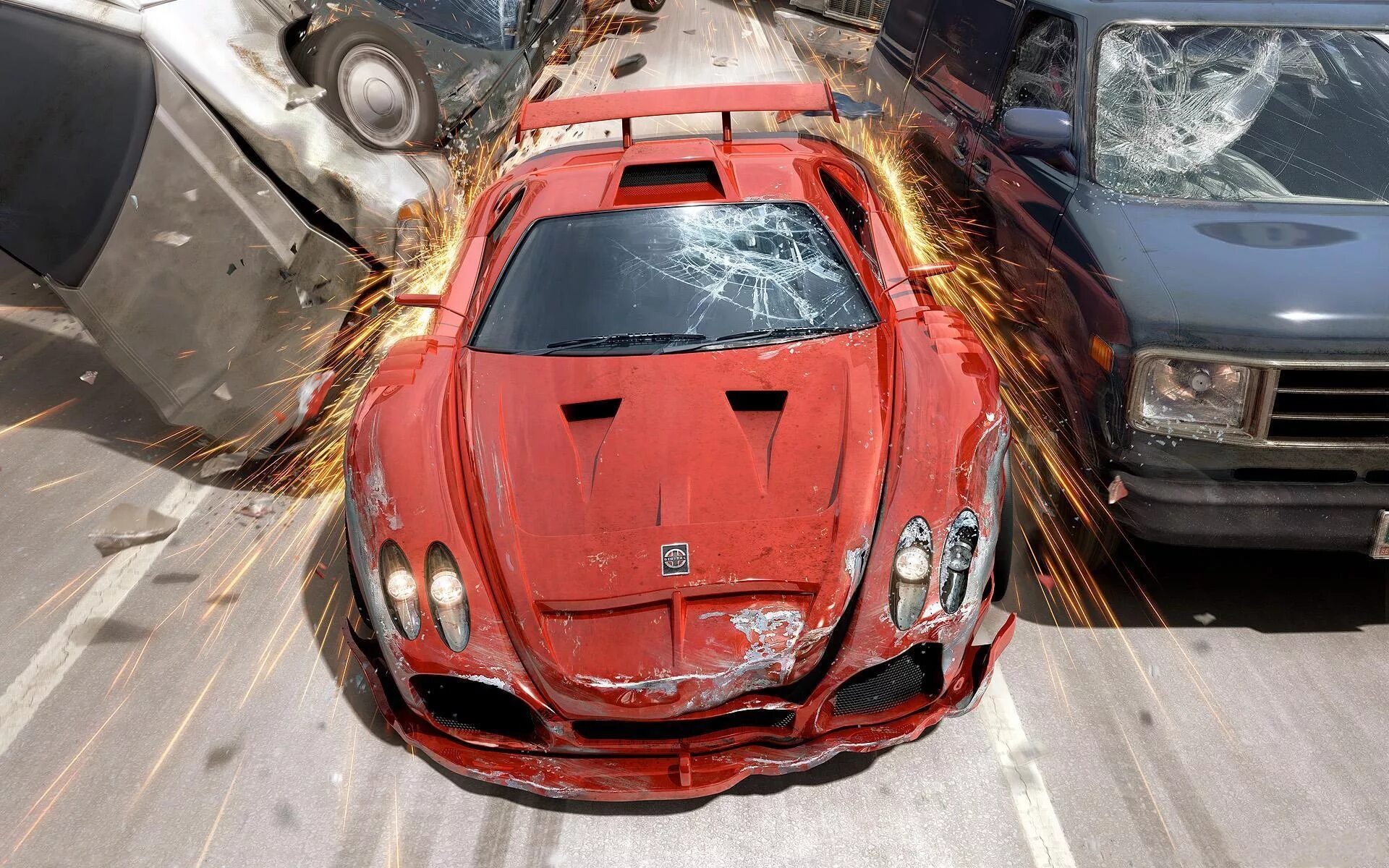 Look that car over there crash. Поломанная машина. Разбитые машинки.
