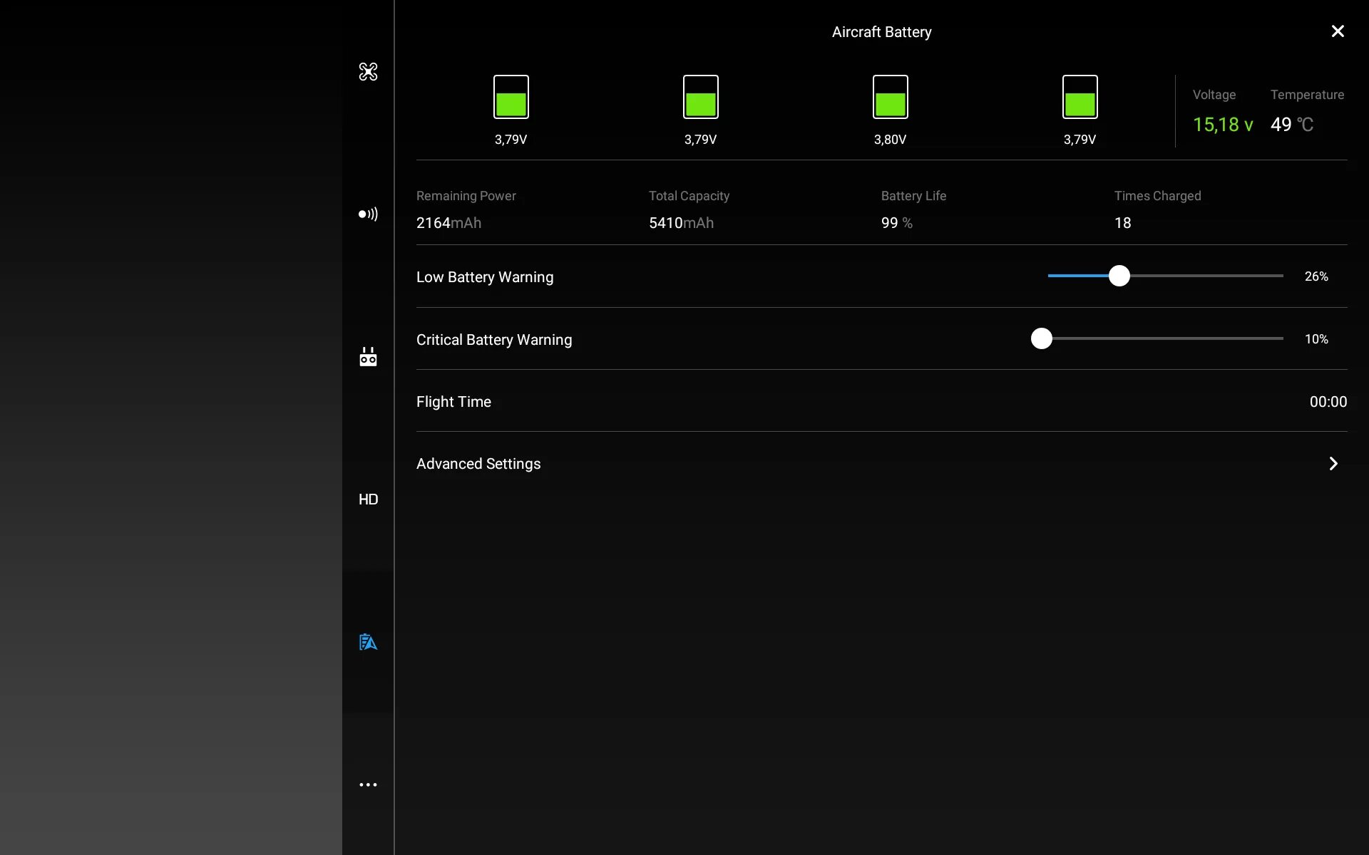 Remaining battery