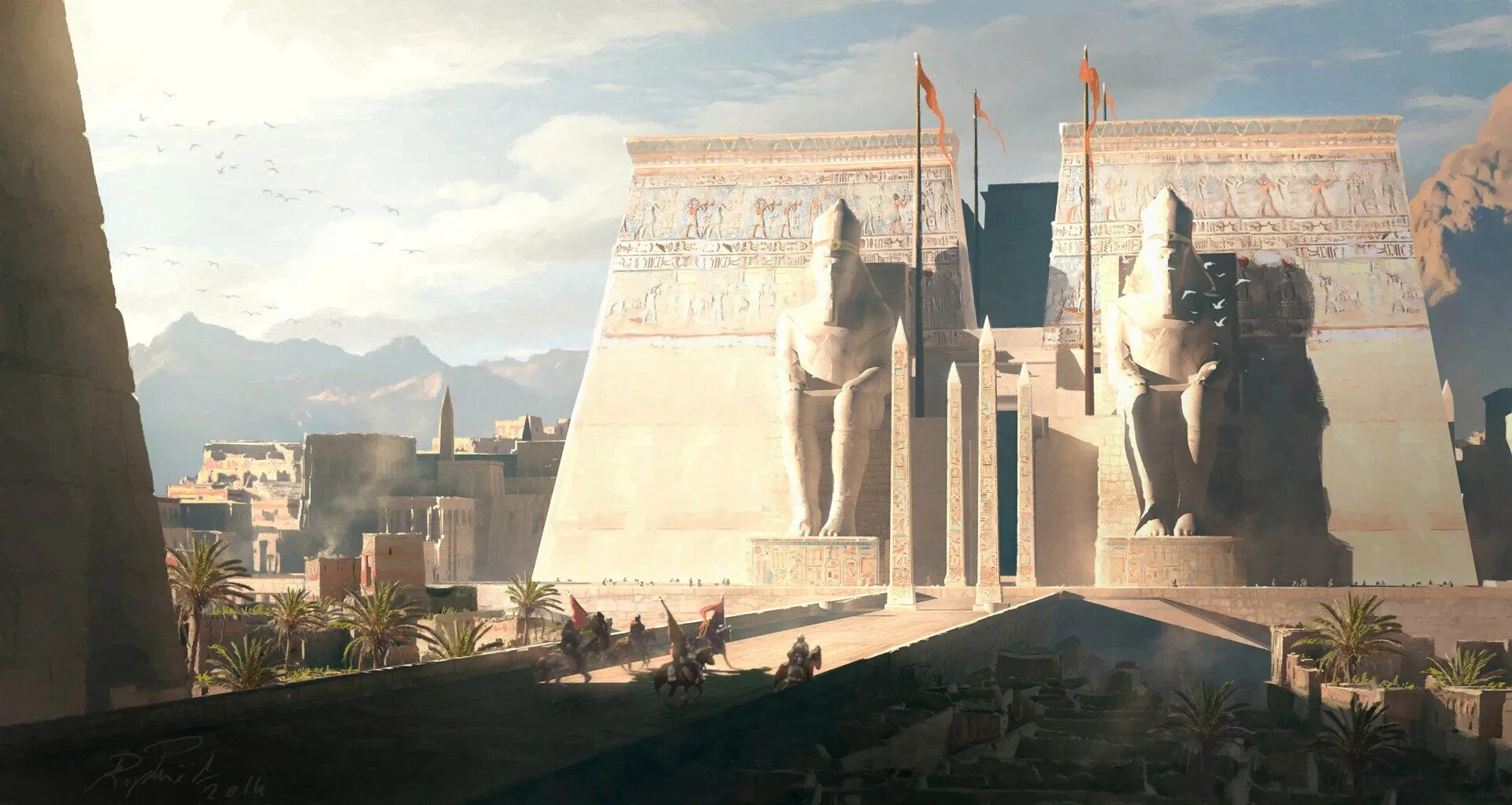 Temple assassins. Мемфис Египет Assassins Creed. Древний Египет Assassins Creed храм. Assassins Creed Origins Египет. Assassin's Creed Origins Египет пейзаж.