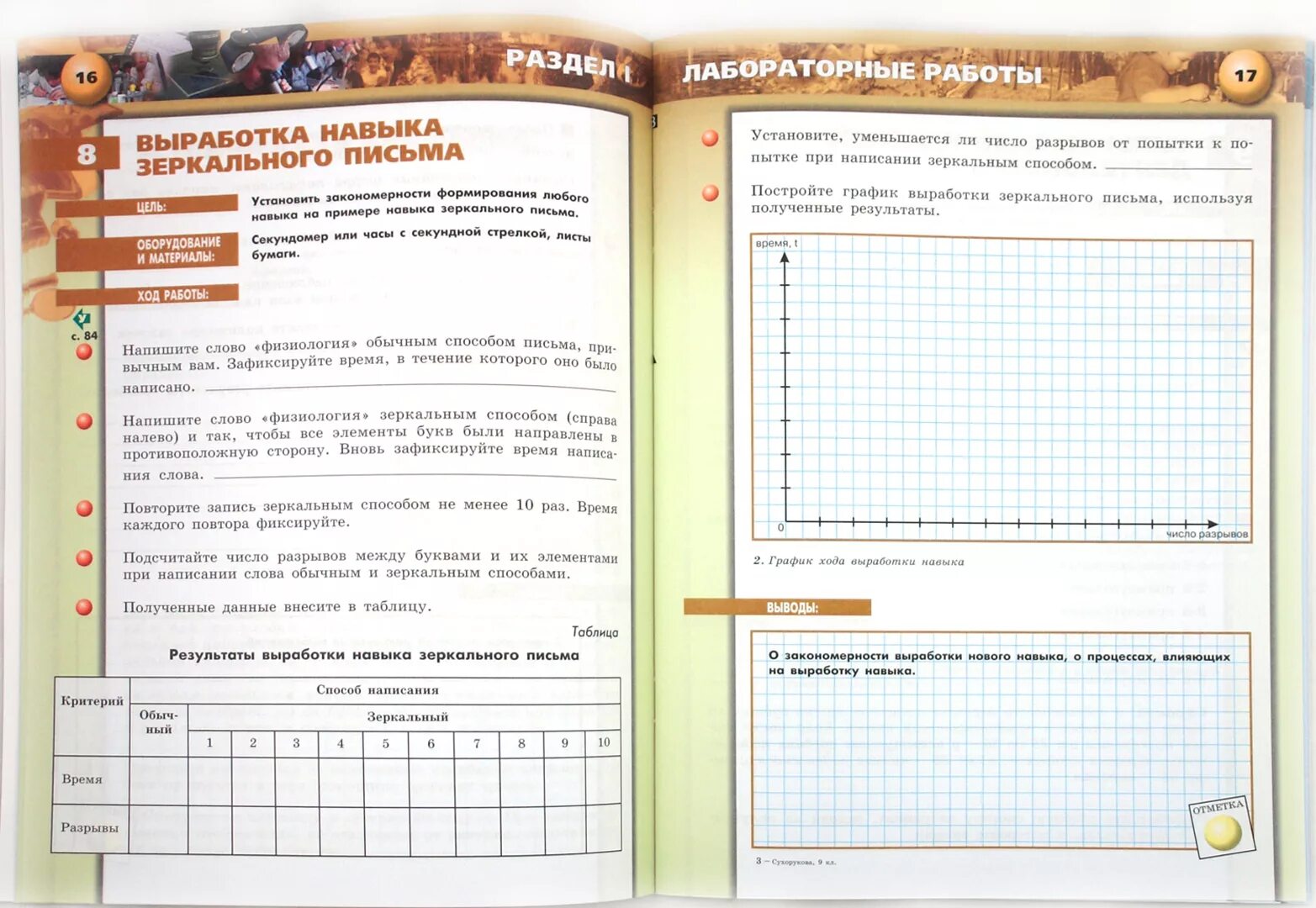 Лабораторная работа 9 по биологии 8 класс. Тетрадь практикум по биологии 9 класс Сухорукова. Биология 9 класс Сухорукова тетрадь практикум. Лабораторная работа. Выработка навыка зеркального письма лабораторная работа.