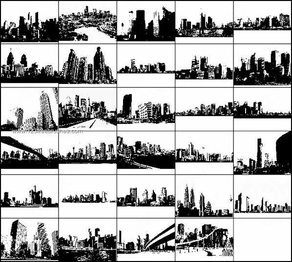 Кисть коза круглая №4. Необычные инструменты художника. Кисть город. Кисть круглая для каллиграфии, ворс "коза". Архитектурные кисти для фотошопа.