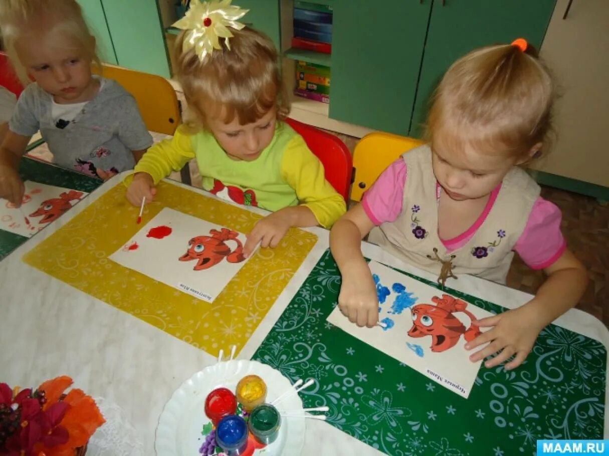 Занятие во второй группе раннего возраста. Рисование мячики в первой младшей. Занятие по рисованию младшая группа мяч. Лепка для кошечки ясельная группа. Рисование игр в группе раннего возраста.