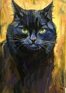Кошки картины маслом