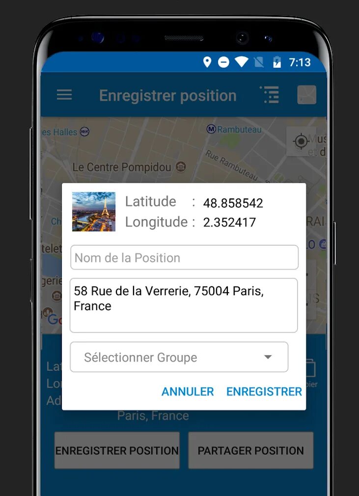 Save location