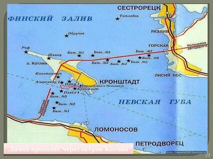 Кронштадт на карте