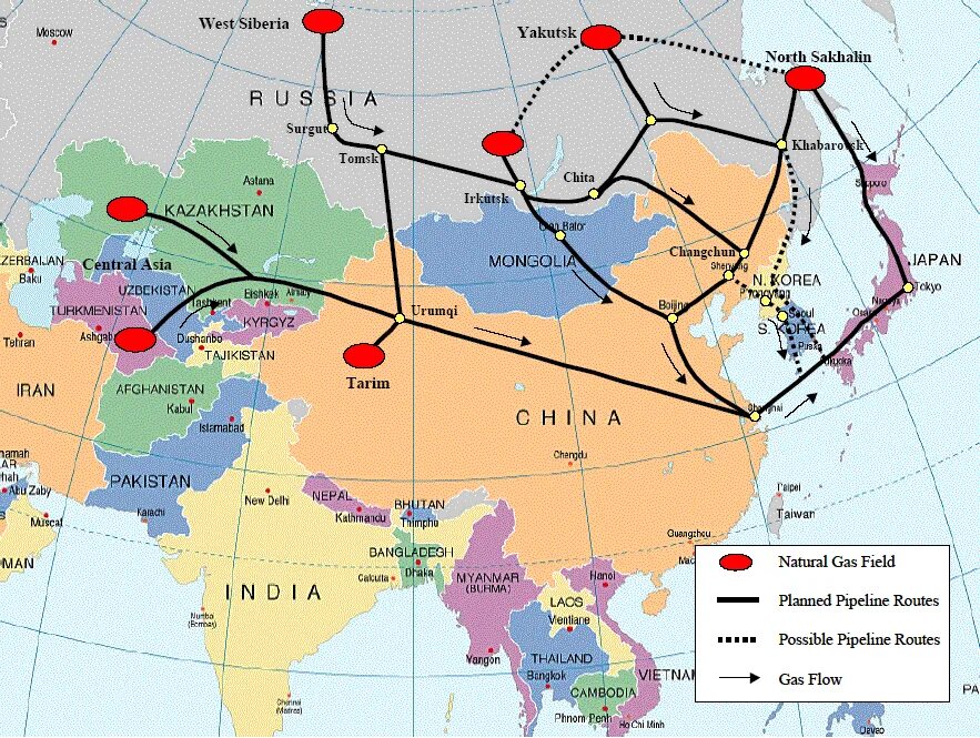 Газопровод Россия Пакистан карта. Схема газопроводов из России в Китай. Нефтепроводы зарубежной Азии на карте. Карта трубопроводов газа в Китай.