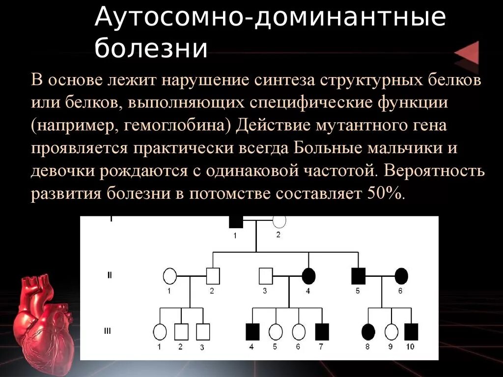 Аутосомно доминантное наследование заболеваний