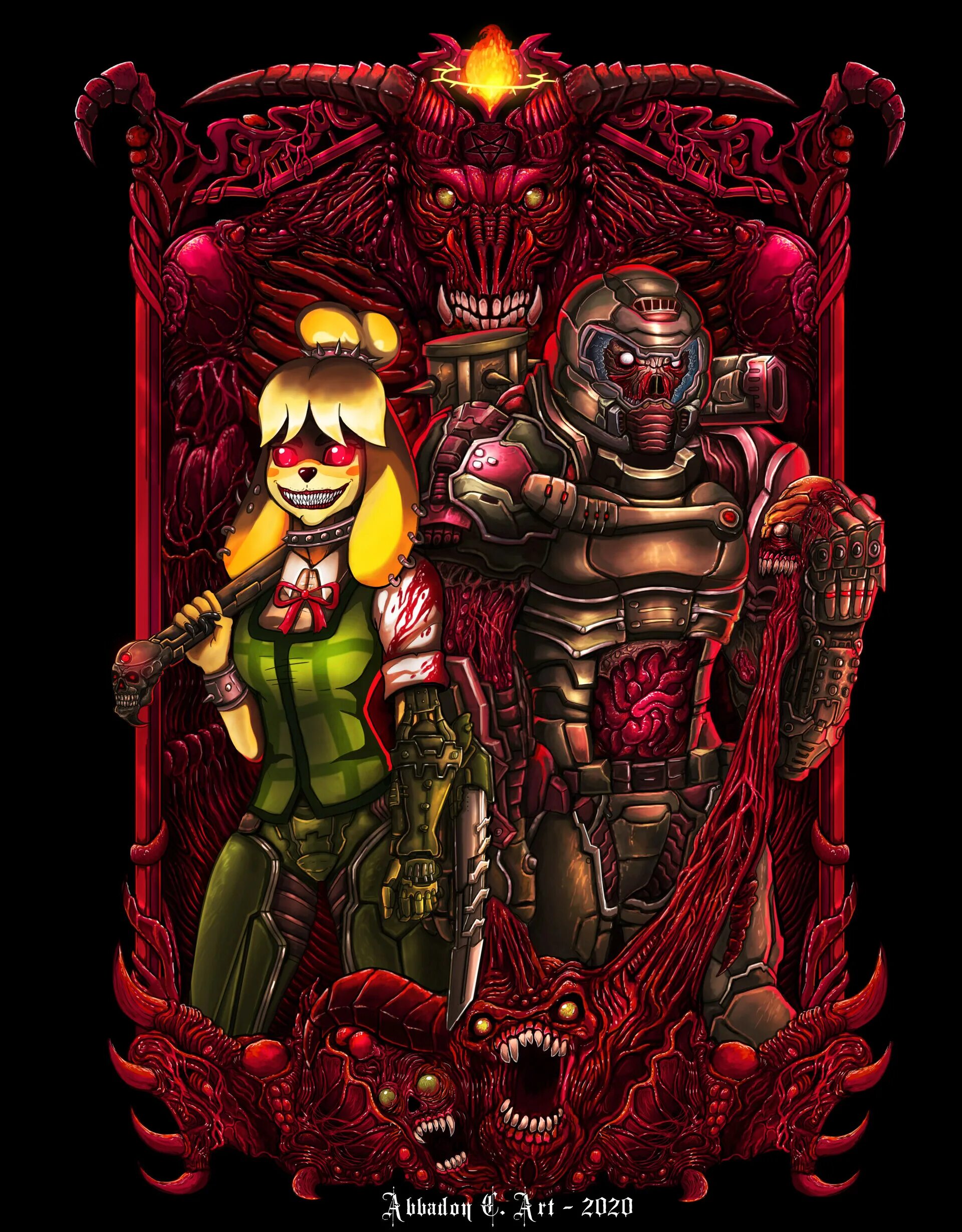Doom фанфики. Дум и энимал кроссинг. изабель энимал кроссинг doom.