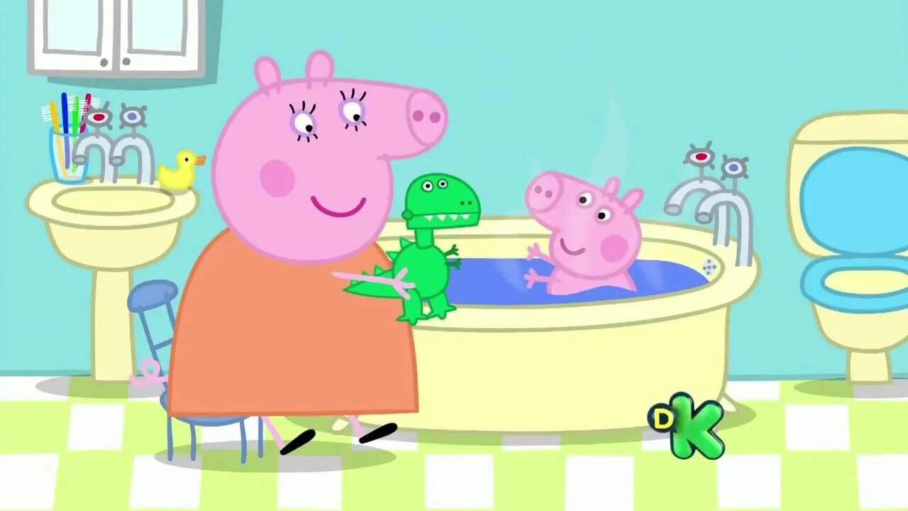 Комната пеппы. Свинка Пеппа. Пеппа и Джордж в ванной. Комната свинки Пеппы.