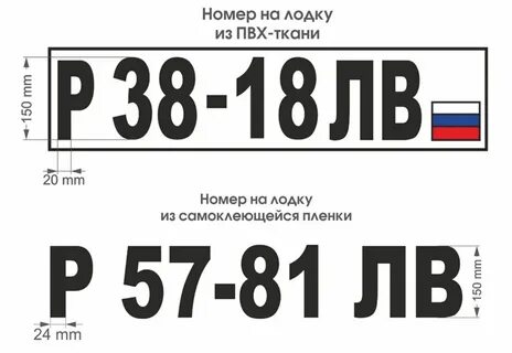 Номер на лодку
