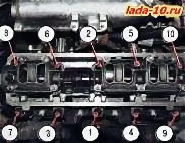Болты гбц ваз 2110 8. Момент протяжки распредвала ВАЗ 2110 8 кл 1.6. Протяжка болтов ГБЦ ВАЗ 2110 8 клапанов. Протяжка головки 16 кл ВАЗ 2110.