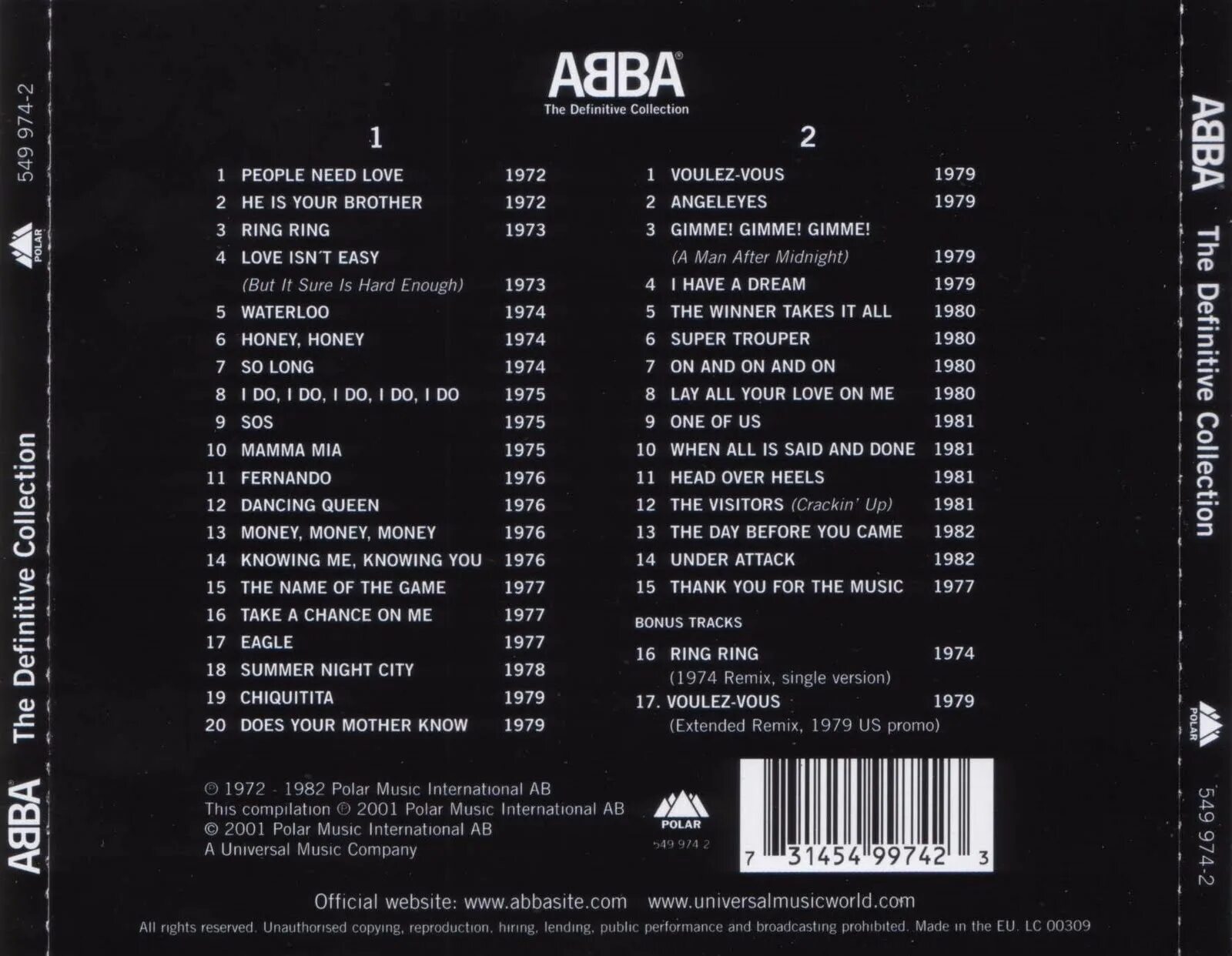 Abba the day before you came перевод. ABBA the Definitive collection. 2001 Definitive collection (2cd). ABBA Diamond collection 2005 CD обложка. ABBA the Singles the first ten years 1982.