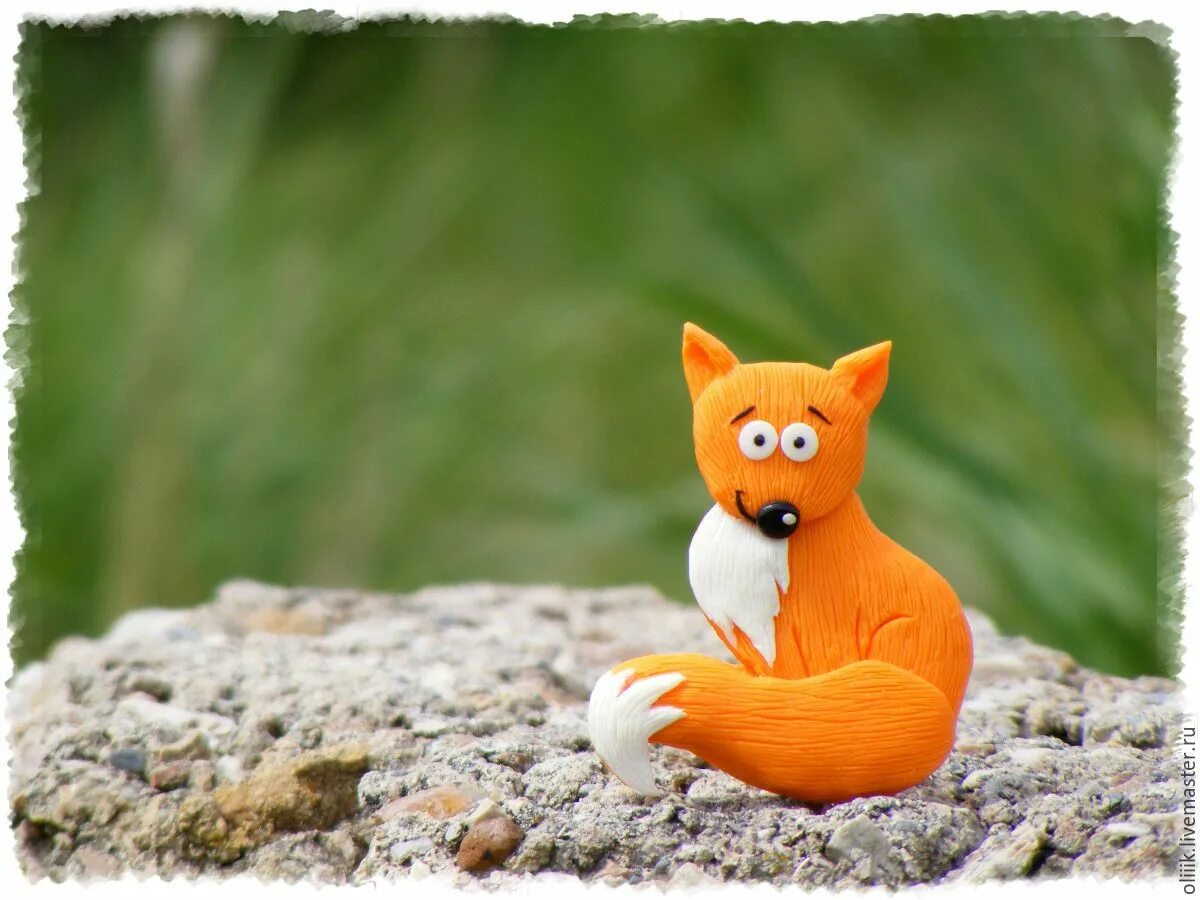 фигурка лисы. лиса из глины. лиса из глины. лис из глины. лиса из глины.