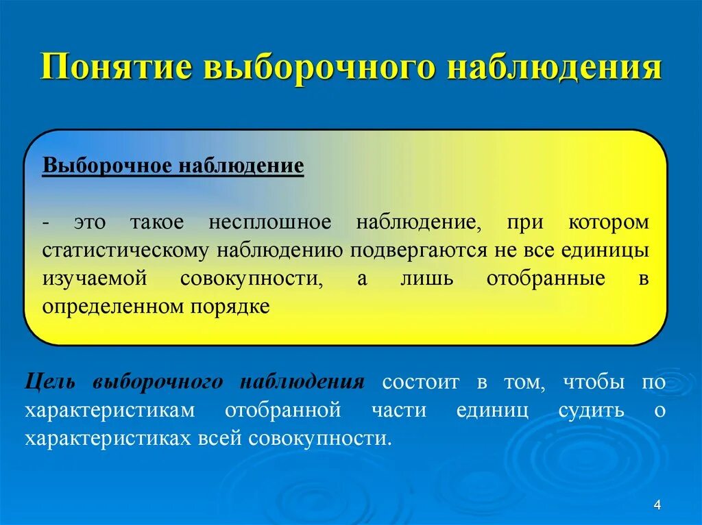 Понятие о выборочном наблюдении. Основные понятия выборочного наблюдения. Методология выборочного наблюдения. Понятие выборочного наблюдения в статистике.