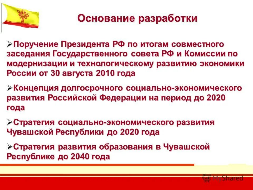 Основание для разработки программы