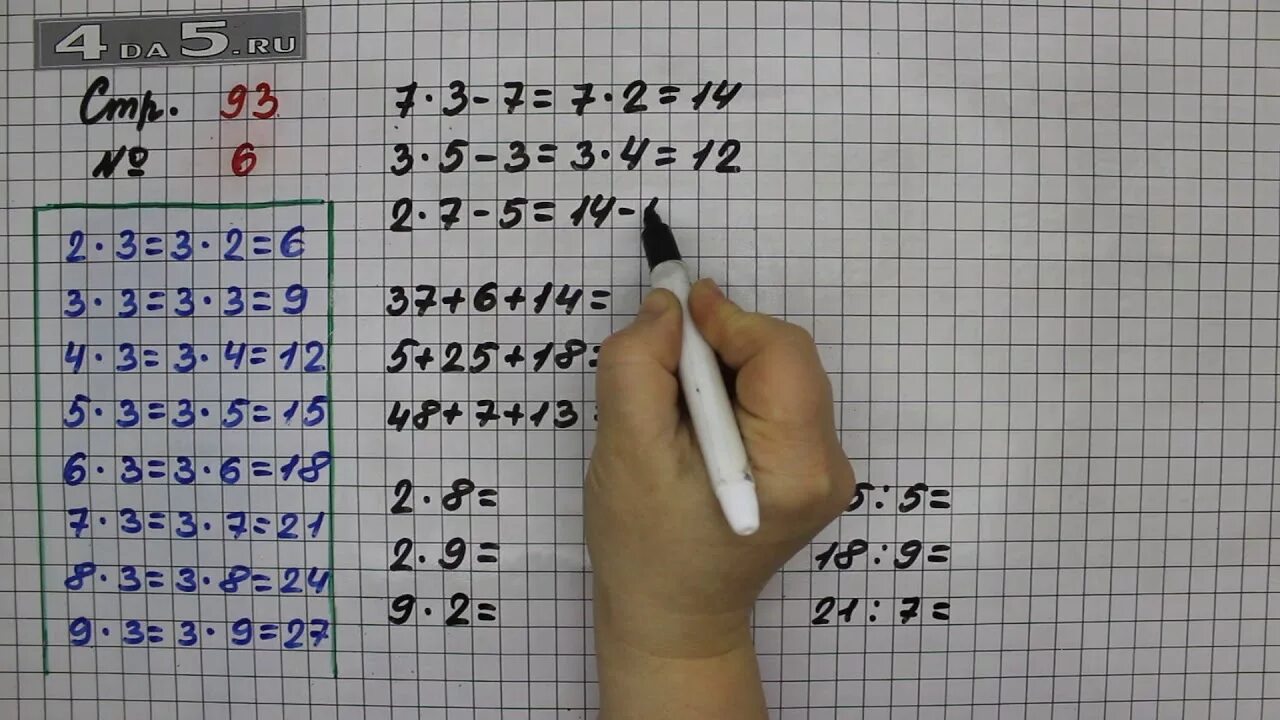 Математика страница 93 задание 3. Математика 1 класс страница 93 упражнение 6. Стр 93 задание 6. Математика 2 класс 2 часть страница 93 упражнение 6. Страница 93 задание 7.
