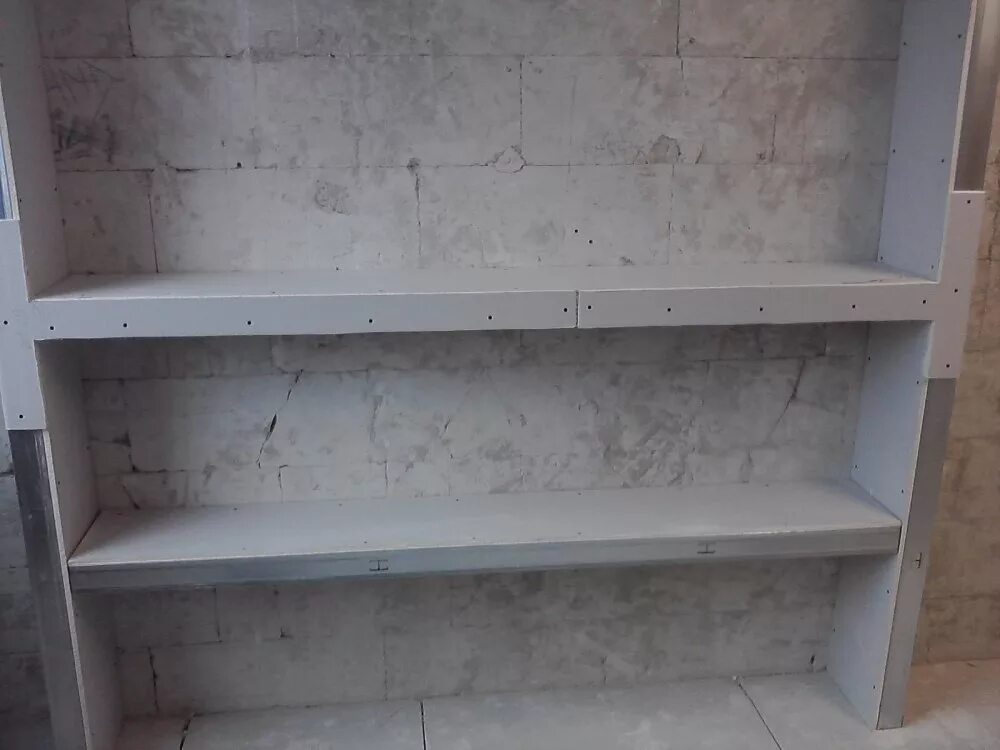 Полка из гипсокартона своими руками. Полка из гипсокартона. стеллаж из гипрока. полочки из гипсокартона. стеллаж из гкл.