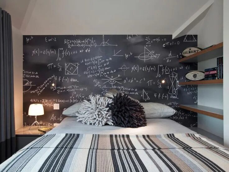 Комната для мальчика подростка с кирпичной стеной Simple bedroom, Cheap decor, B