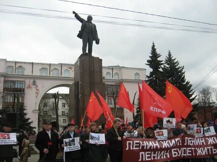 Митинг в день рождения ленина