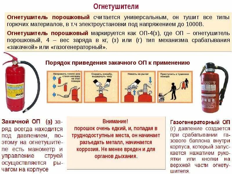 Что запрещено при использовании огнетушителя. Виды порошковых огнетушителей. порошковый огнетушитель название. типы огнетушителей порядок использования. заряд порошкового огнетушителя.