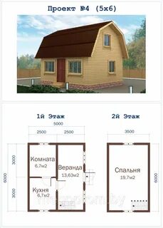 Проект каркасного дома 6 на 6