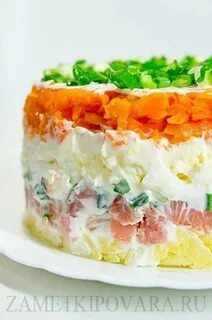 Салат с форелью рисом