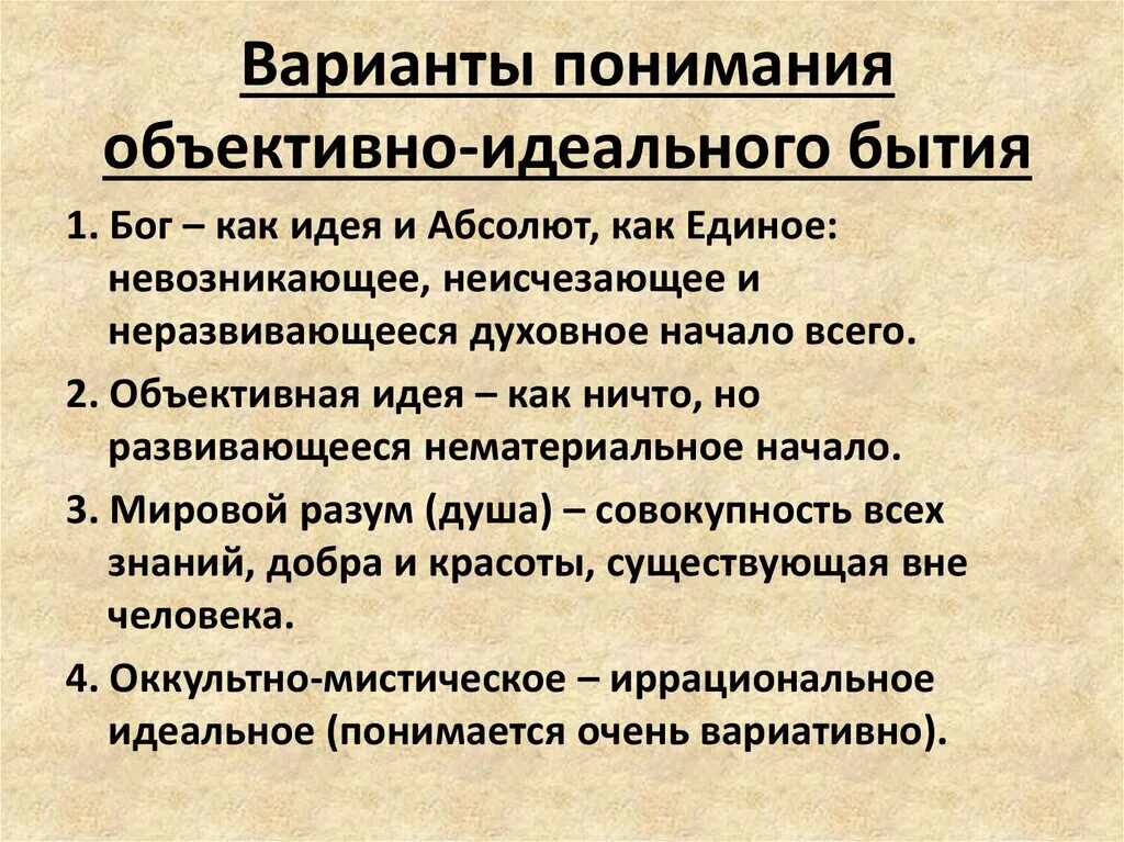 Объективно идеальное бытие. Идеальное бытие характеристика. Объективное понимание это. Объективно идеальным. Формы идеального бытия