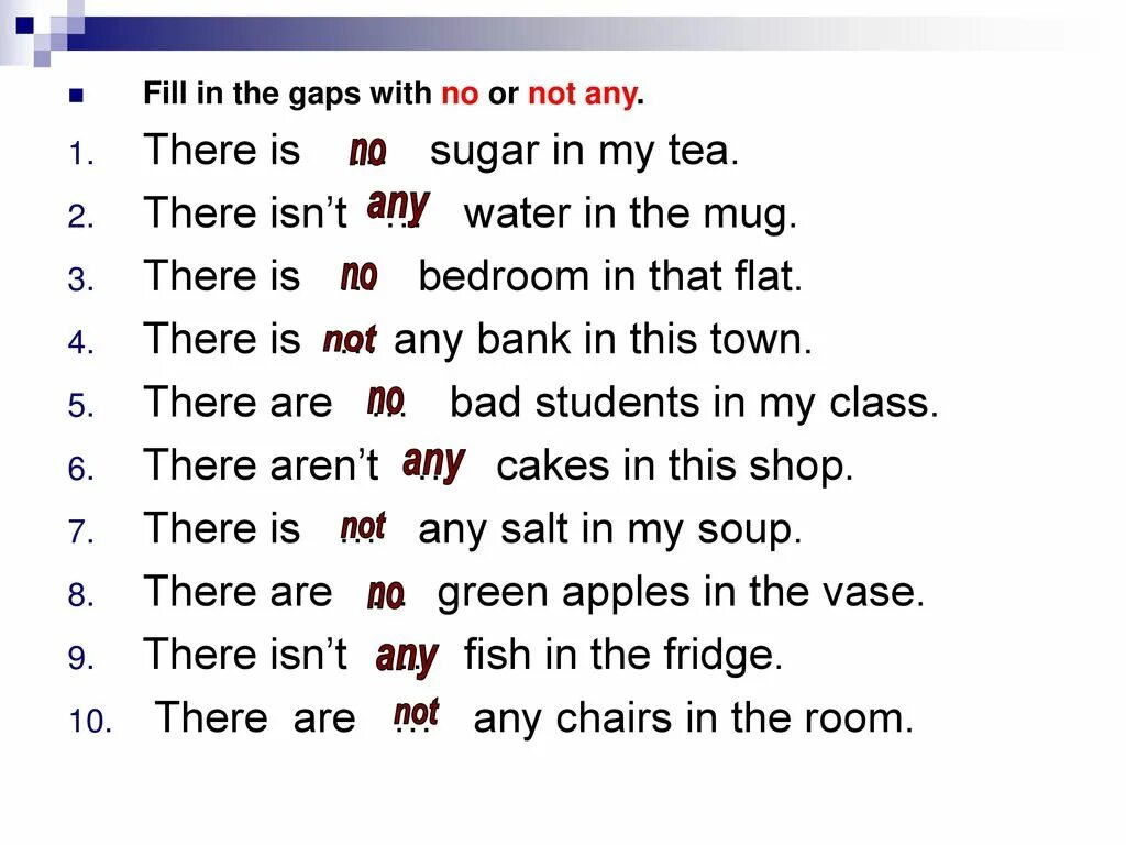 Yes there are no there aren t. Предложения с there is/are. There is there are таблица. There is there are отрицательные предложения. There were not any предложения.