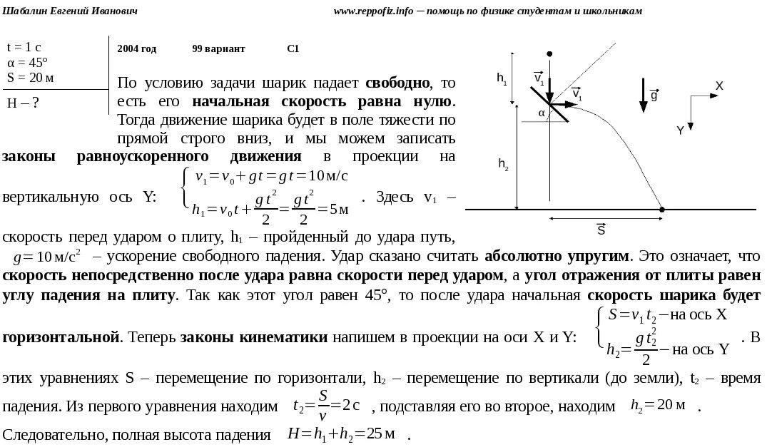 Скорость падения шара. Падение тела летящего горизонтально с начальной скоростью. Горизонтальная составляющая скорости. Задача про падение с шарика. Задачи на скорость падения.