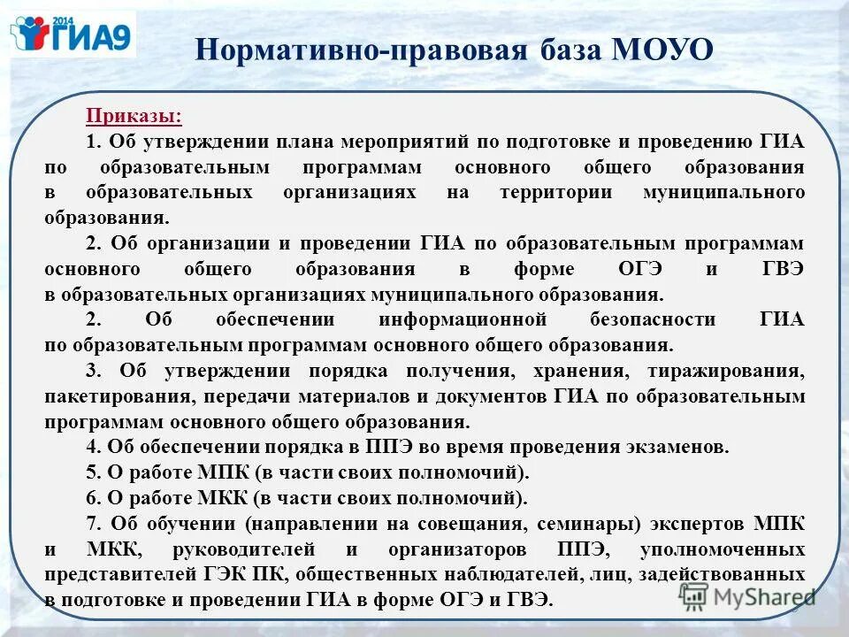 Нормативный документ определяющий формы проведения гиа 9. Нормативный документ определяющий формы проведения гиа 9