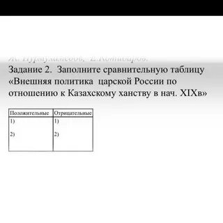 Задание 3 заполните сравнительную таблицу