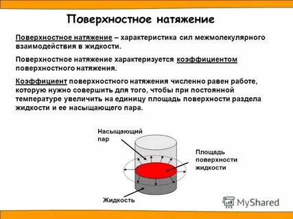 Поверхность натяжения физика