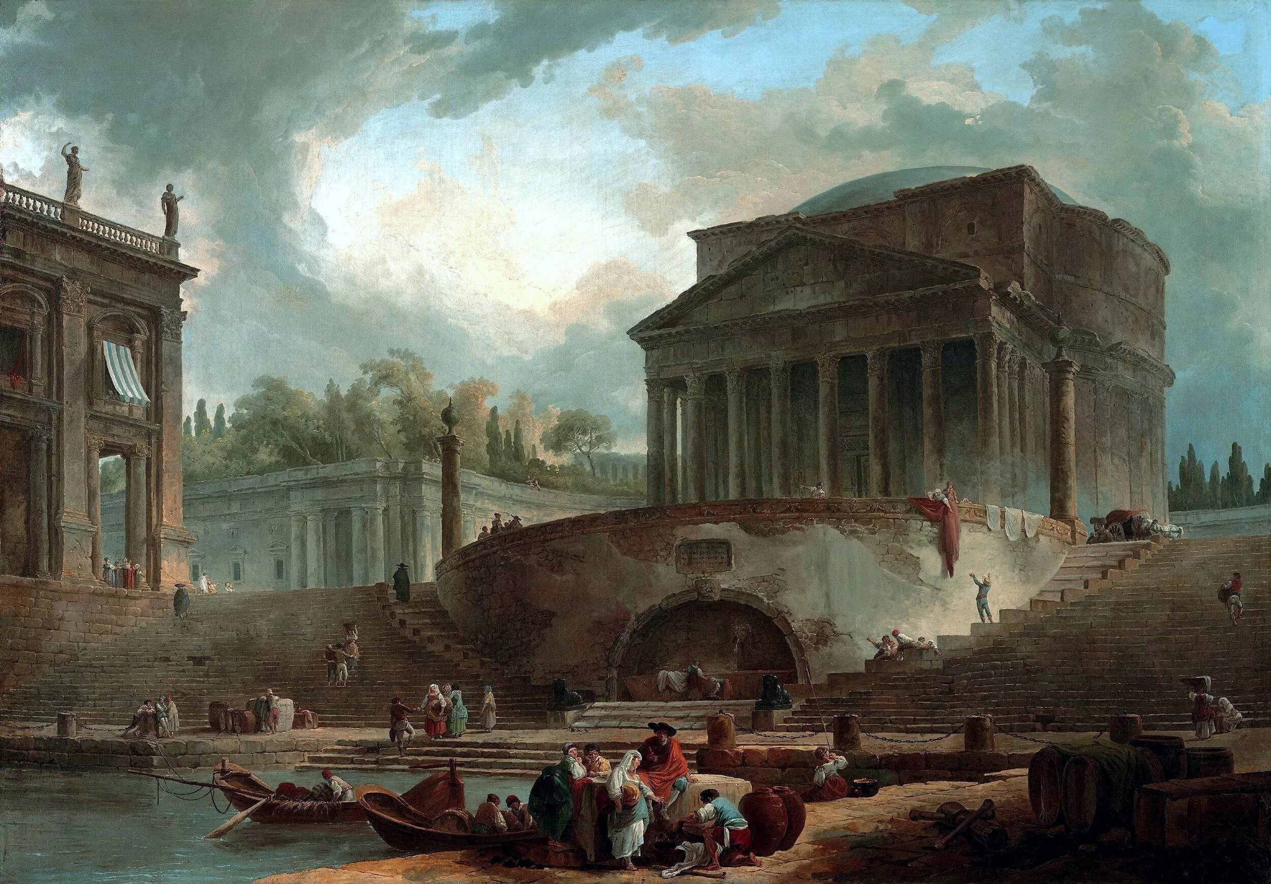 Мир классицизм. Гюбер Робер (Hubert Robert, 1733-1808, French). Юбер Робер художник. Юбер Робер (1733–1808). «Руины». Гюбер Робер древний Рим.