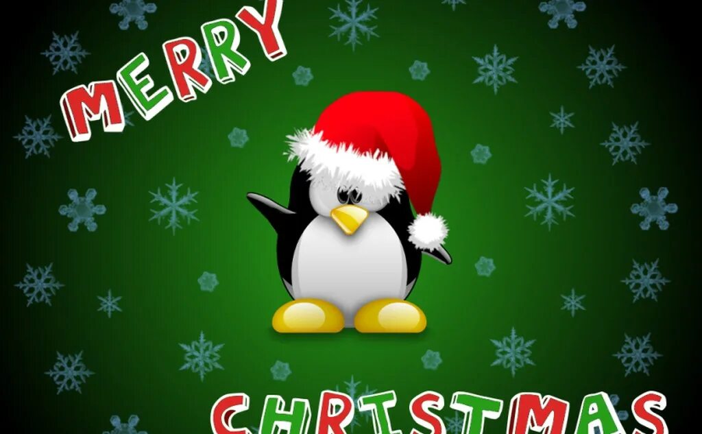 2015 й году. Linux Tux Christmas.