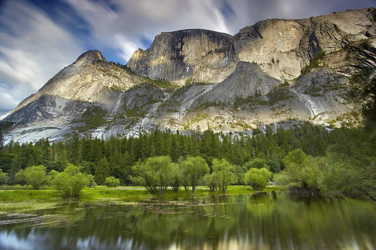 Фото крупном размере. Хаф-Доум, Йосемитский национальный парк, США. Природа. Пейзаж. Красота природы.