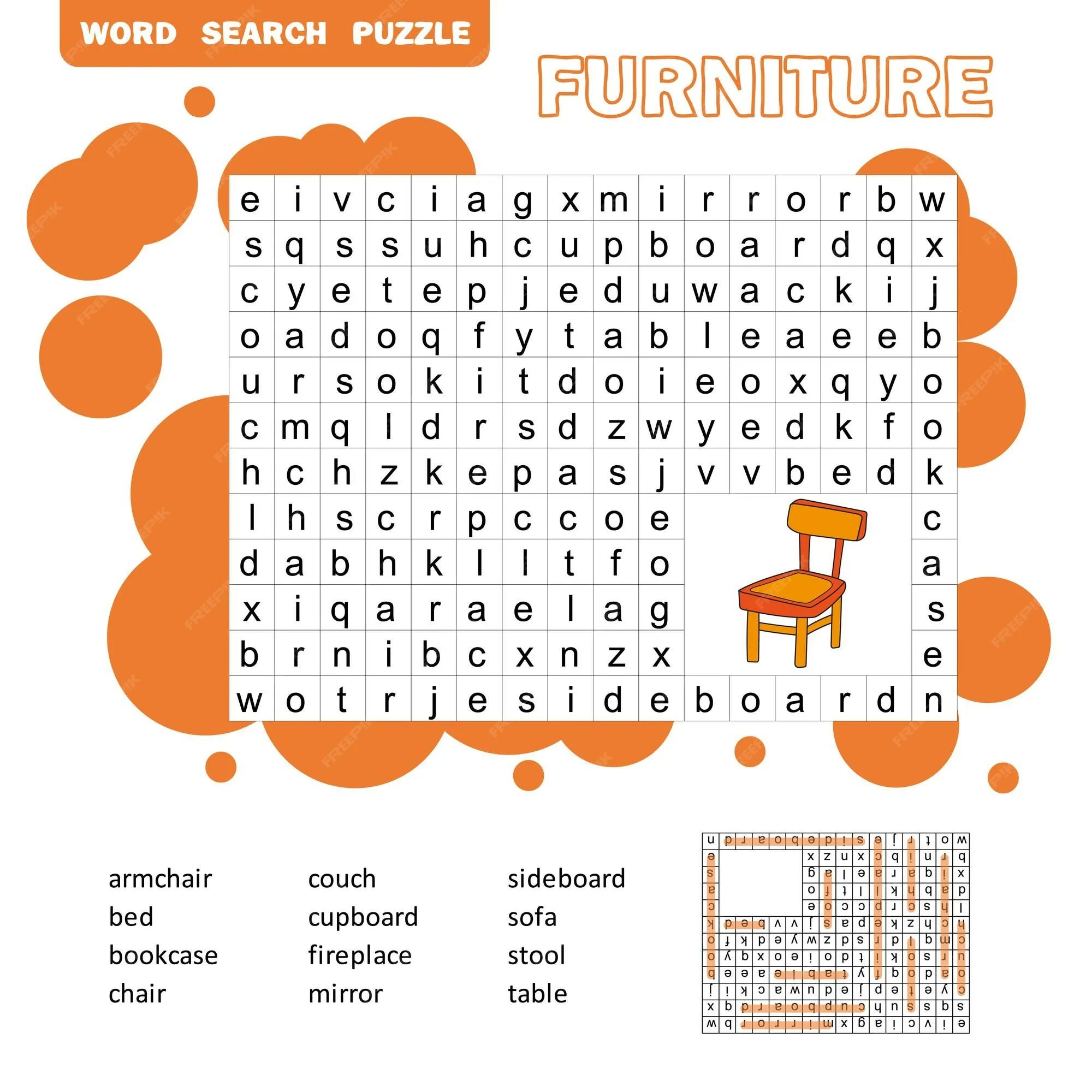 Найди слова мебель. Wordsearch мебель. Кроссворд на тему мебель на английском. Furniture Wordsearch Puzzles. Rooms Furniture кроссворд.