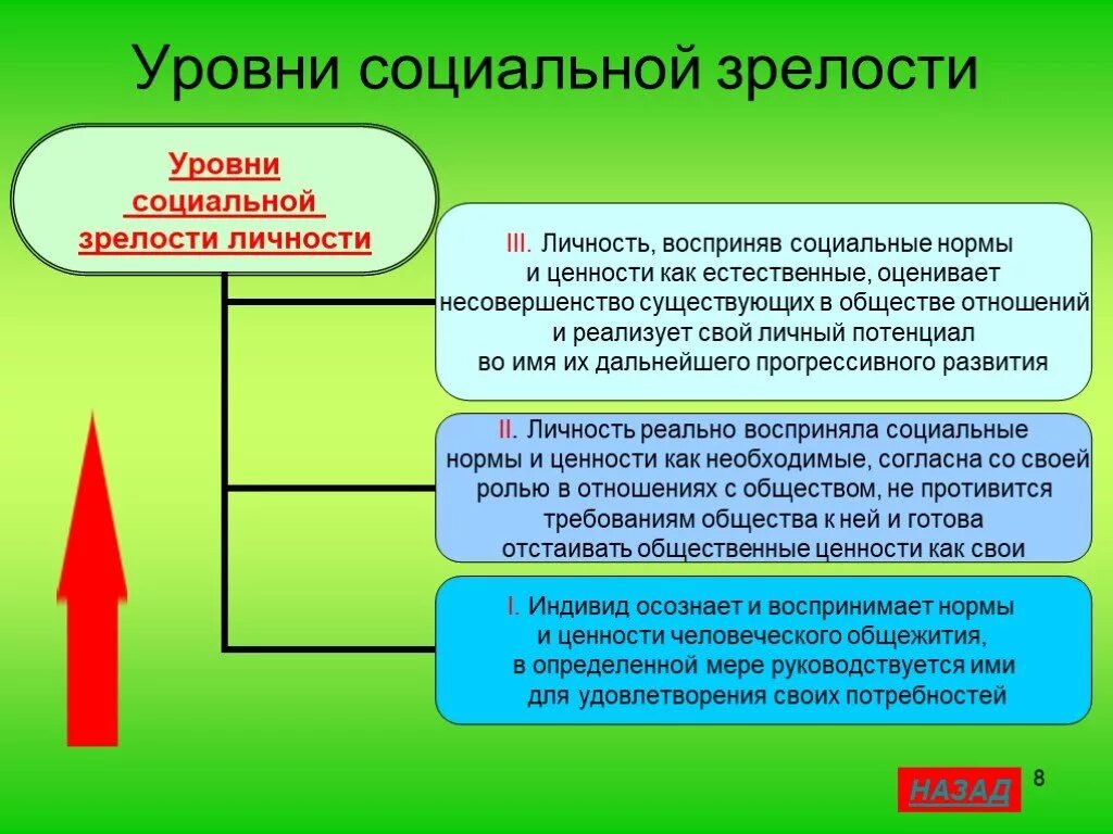 Показателем зрелости является. Уровни социальной зрелости. Степень социальной зрелости. Социальная зрелость личности. Показатель социальной зрелости.