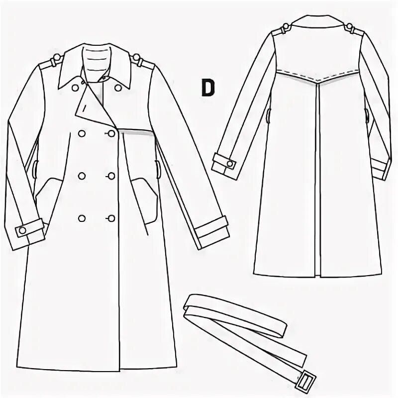 Схема плащ 1 класс найти Пальто выкройка № 110 из журнала 10/2008 Burda выкройки пальто на BurdaStyle