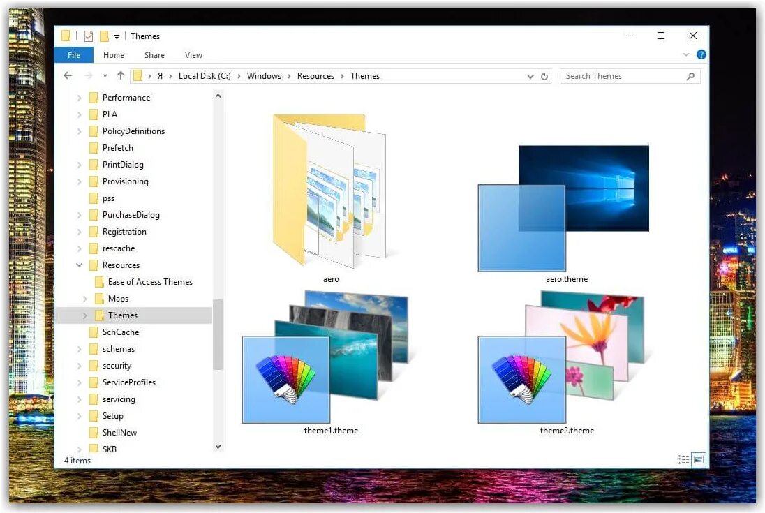 Как установить стандартную тему. Стандартные темы для windows 10. как установить тему на windows 10. как установить тему aero на windows 10. aero theme.