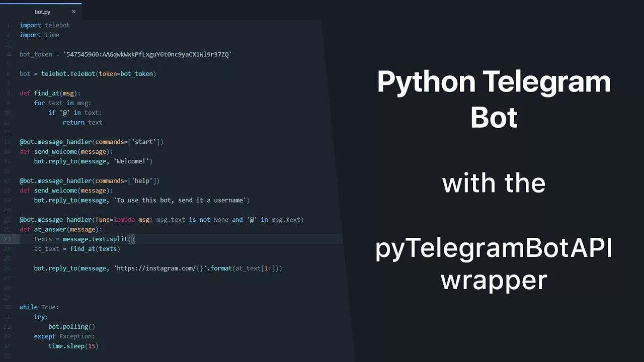 Python import telegram