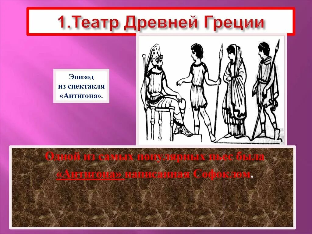 Как проходили театральные произведения в древней греции. Антигона схема. Трагедия Софокла Антигона. Тип древнегреческой пьесы Антигоны. Антигона в древней Греции в театре.