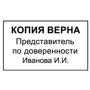 Копия верна текст