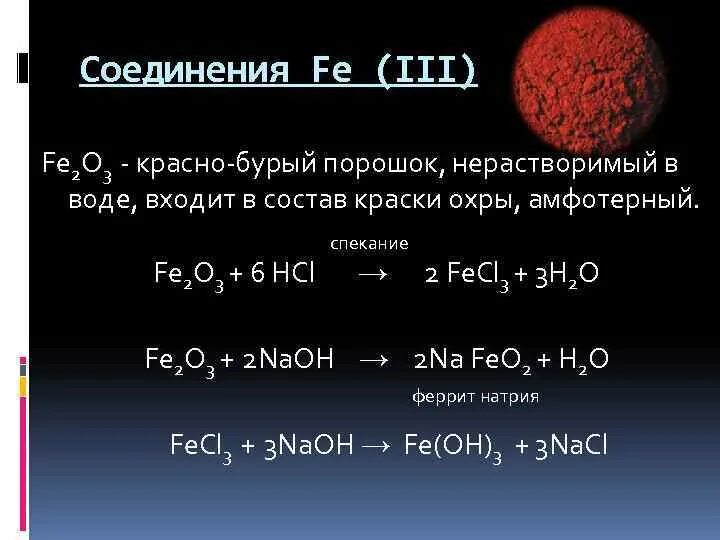 Cu fe2o3 реагент