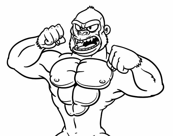 Горилла раскраска для детей распечатать King Kong Coloring Pages Best Coloring Pages For Kids
