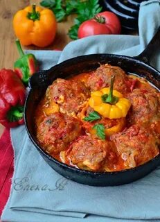 Ленивый перец с мясом и рисом