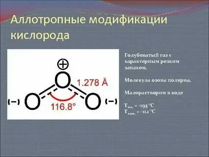 Аллотропной модификацией кислорода является