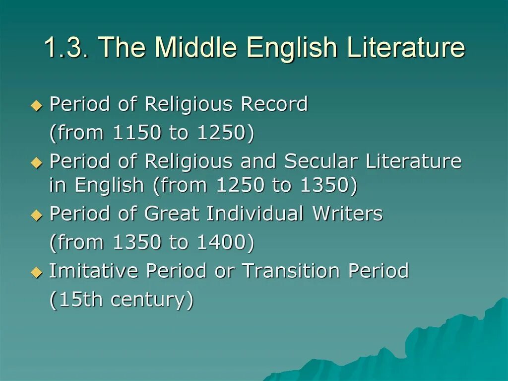 Middle English презентация. Middle English period. Periods of English Literature. English Literature презентация.